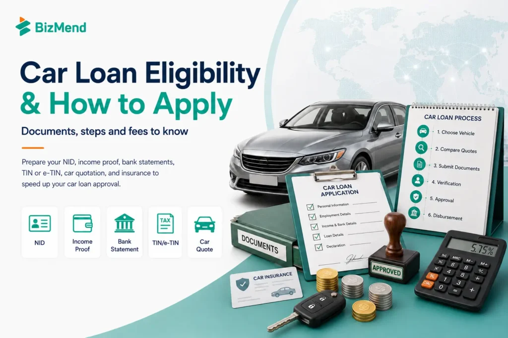Car loan eligibility in Bangladesh with documents application process and approval steps