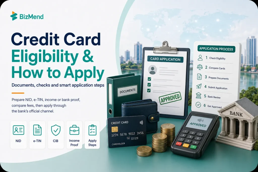 Credit card eligibility and application process in Bangladesh with documents and approval steps