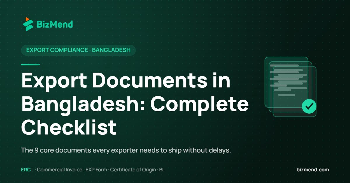 Export documents in Bangladesh complete checklist hero — Bizmend