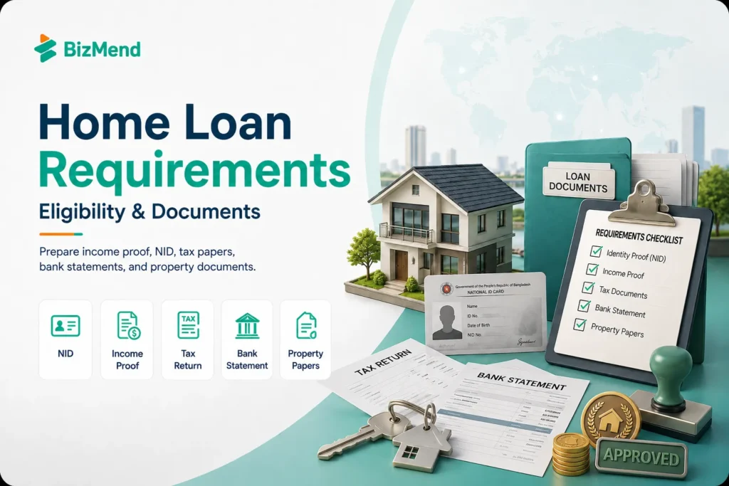 Home loan requirements in Bangladesh with eligibility documents and property papers