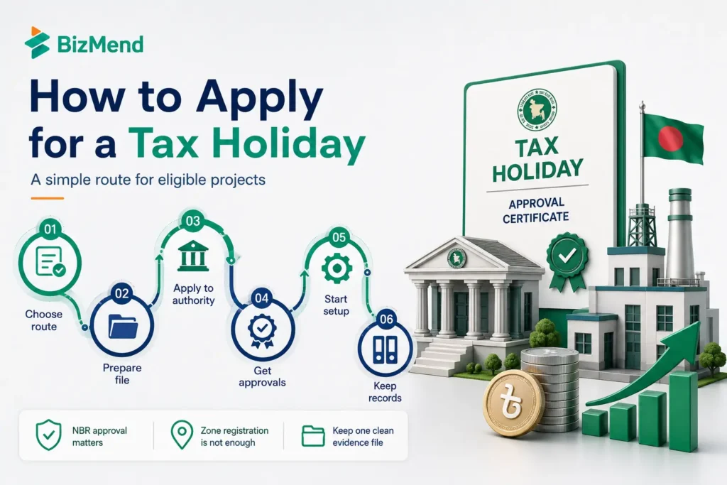 How to apply for tax holiday in Bangladesh
