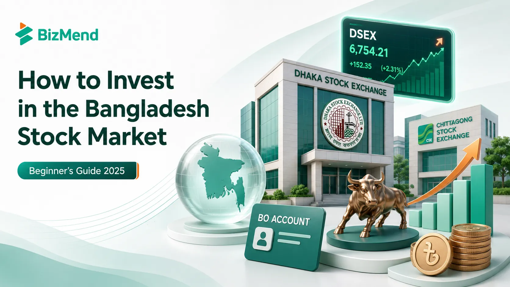How to invest in the Bangladesh stock market with DSE, CSE, BO account, BSEC and DSEX chart