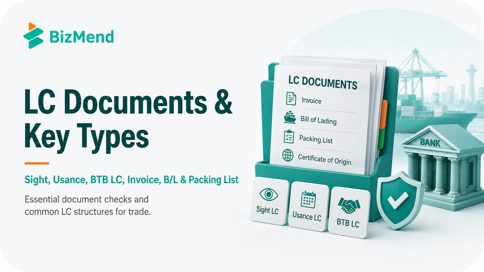 LC documents and key types in Bangladesh including sight LC, usance LC, back-to-back LC, invoice, bill of lading and packing list