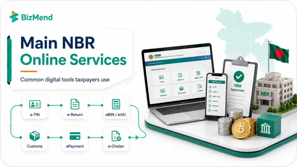 Main NBR online services in Bangladesh