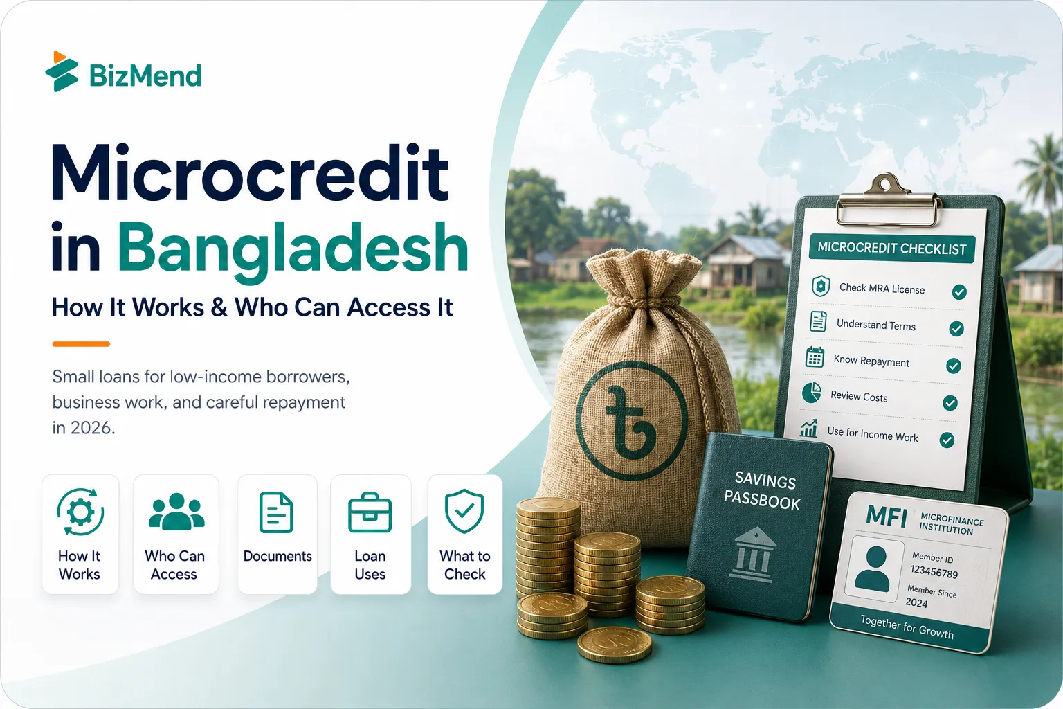 Microcredit in Bangladesh guide with loan access process and borrower checklist