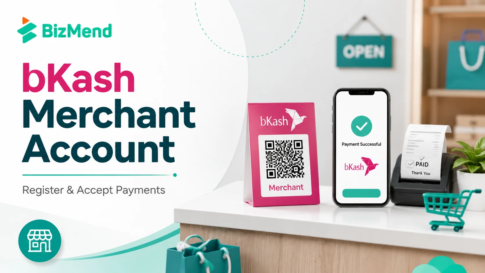 bKash merchant account in Bangladesh for business payment collection through QR, app and gateway