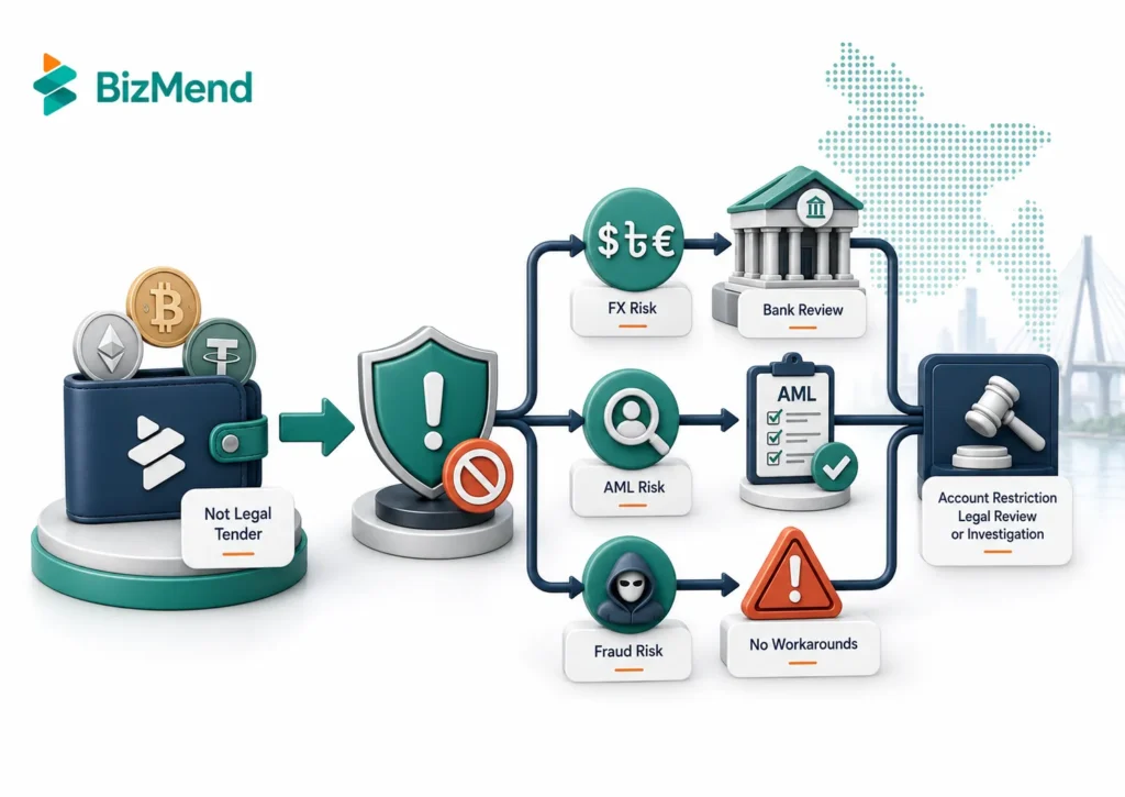 Crypto legal and regulatory risks in Bangladesh including FX, AML and bank review concerns