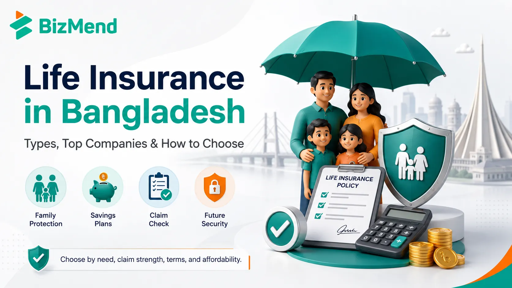 Life insurance in Bangladesh showing policy types top companies and how to choose the right coverage