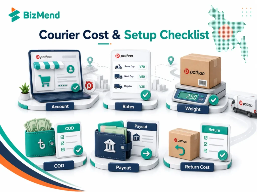 Pathao courier rates and setup checklist for merchant account parcel weight COD payout and return cost planning