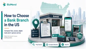 How to choose a bank branch in the US by comparing fees, ATM access, digital tools, and in-person service
