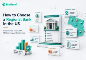 How to choose a regional bank in the US by comparing fees, APY, FDIC coverage, branch access, and digital banking tools.