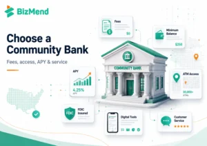How to choose a community bank in the US by comparing fees, APY, ATM access, FDIC insurance, digital tools, and local service