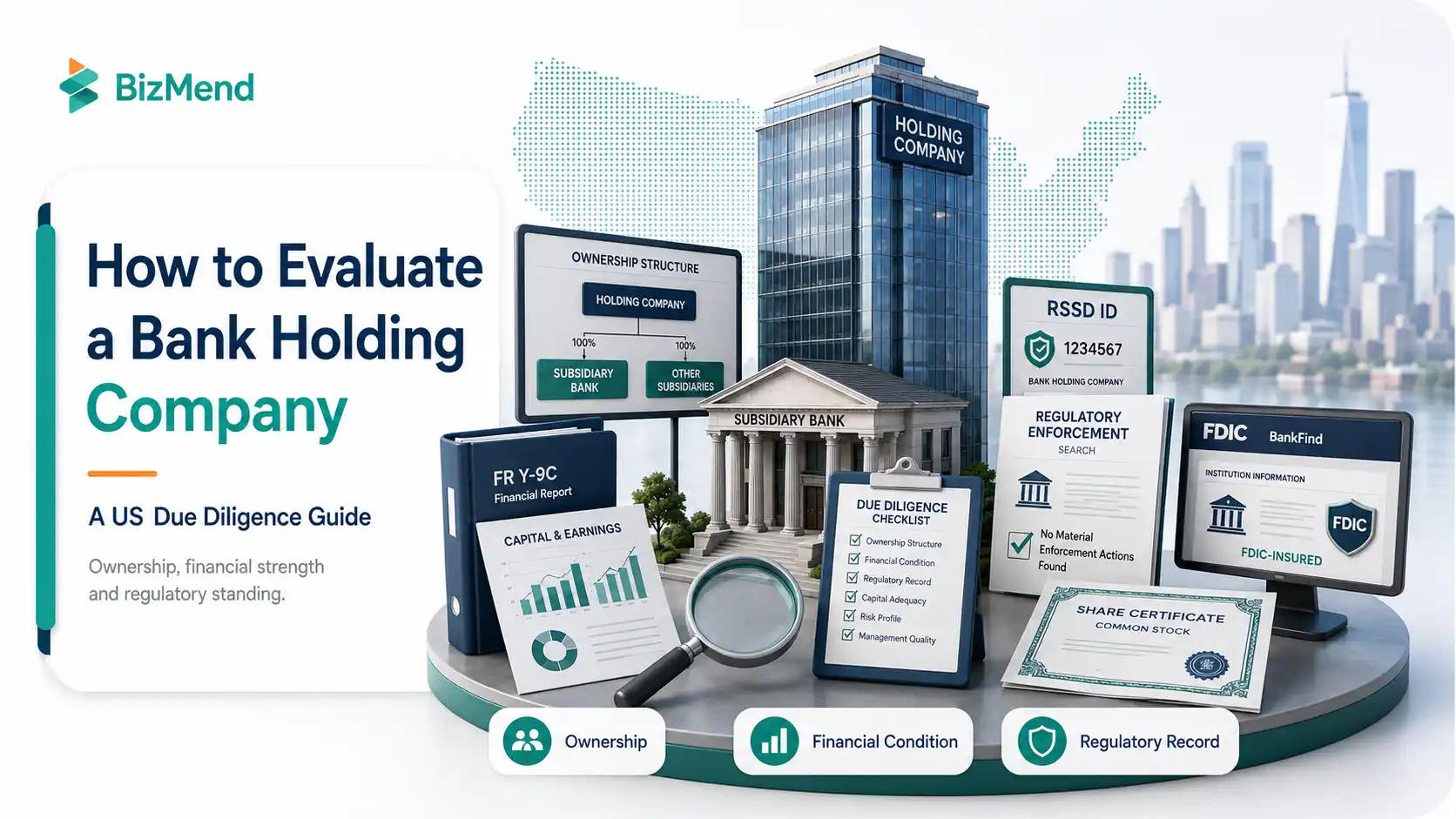 How to choose a bank holding company in the US using ownership, financial, regulatory, and FDIC data